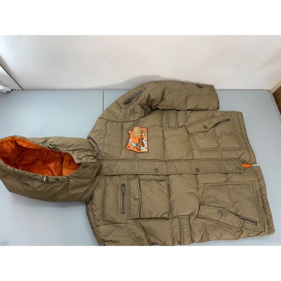 Popeye Jacket King Features Syndicate Puffer Down Embroidered Kids Tan Youth L - Picture 6 of 15